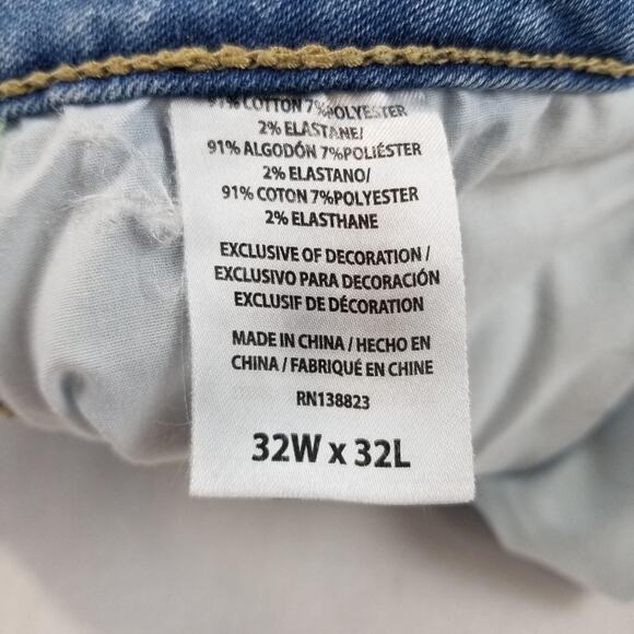 Shyanne Jeans Womens 32 Short Light Wash Blue Bootcut Western Embellished Aztec - Picture 4 of 11